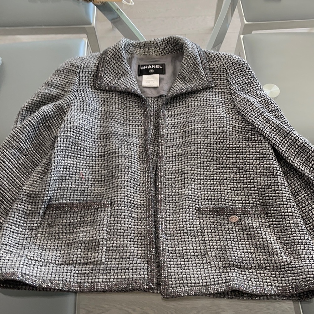 Chanel twill blazer bell sleeves in good condition